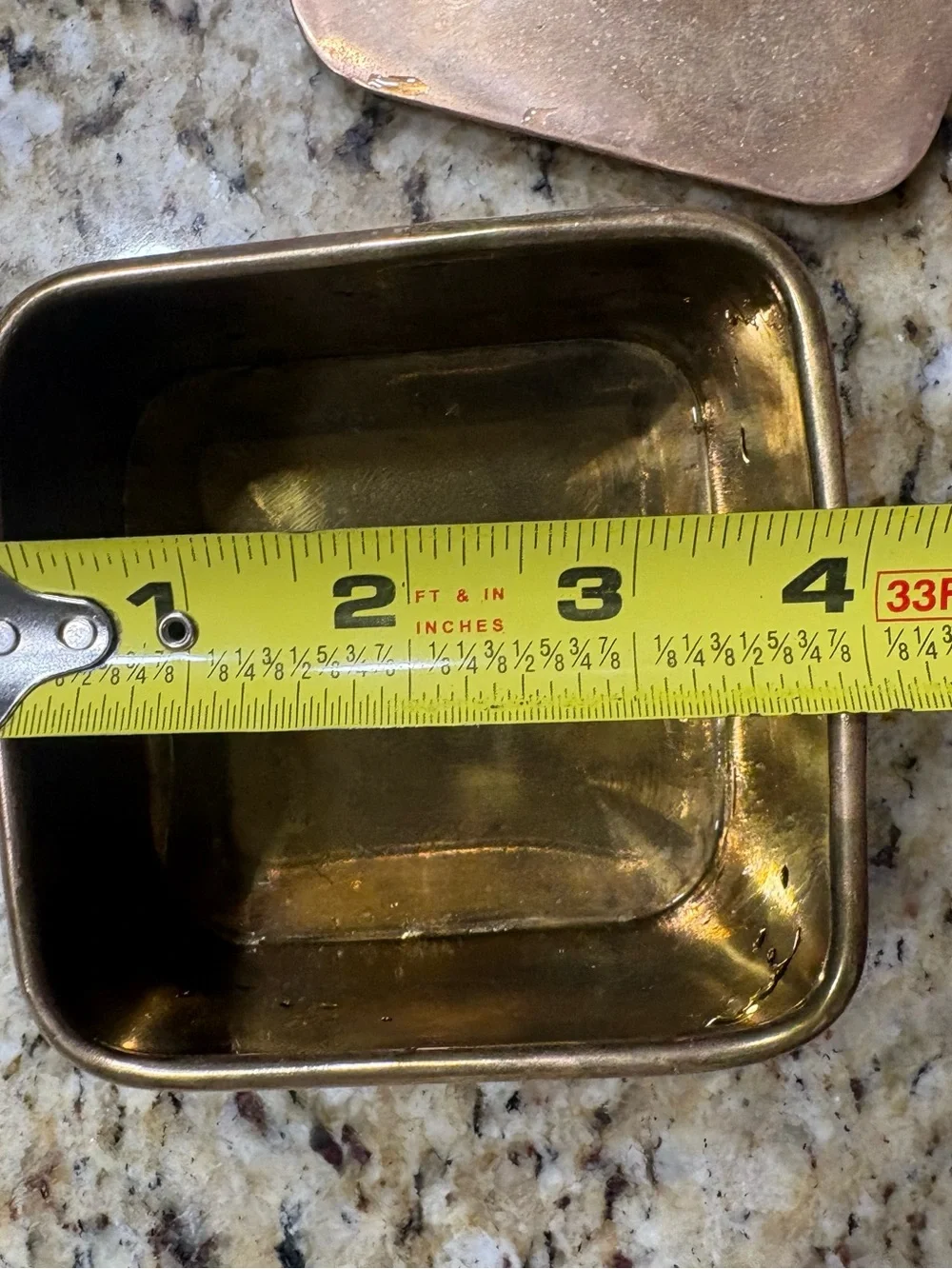 VTG Brass Shell Accent Box -Tone Decorative Trinket Box